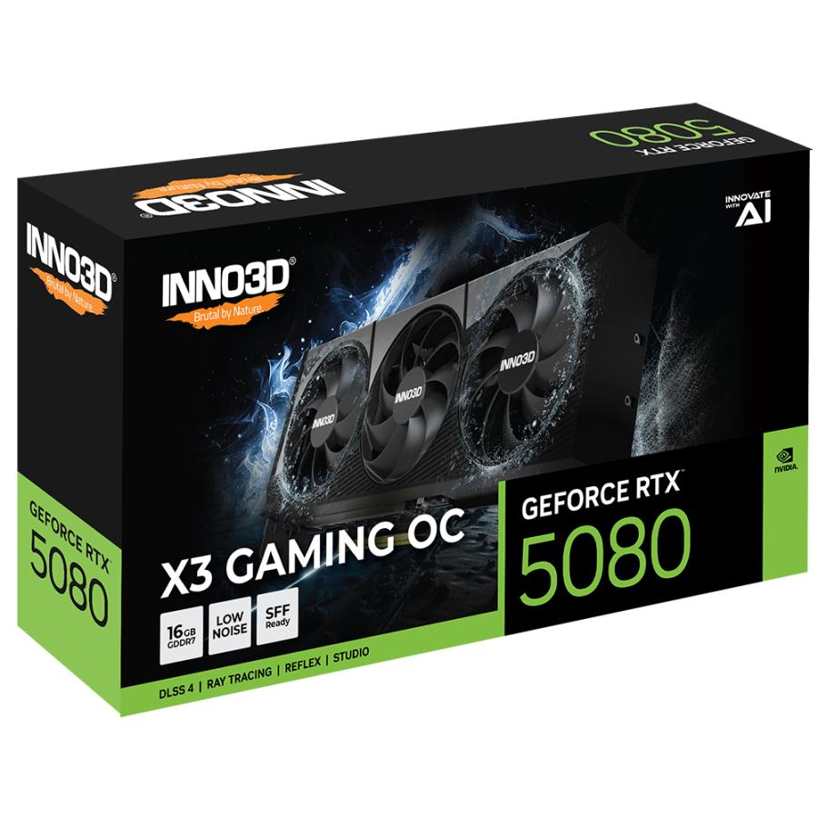 INNO3D G50803-16D7X-17603930 RTX 5080 X3 Gaming OC, 16GB, GDDR7 - Afbeelding 3