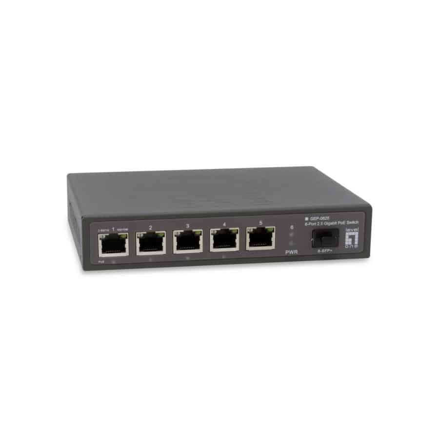LevelOne GEP-0625 netwerk-switch Unmanaged 2.5G Ethernet (100/1000/2500) Power over Ethernet (PoE) Zwart - Afbeelding 2