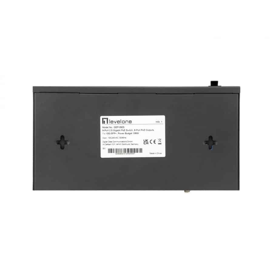 LevelOne GEP-0925 netwerk-switch Unmanaged 2.5G Ethernet (100/1000/2500) Power over Ethernet (PoE) Zwart - Afbeelding 6