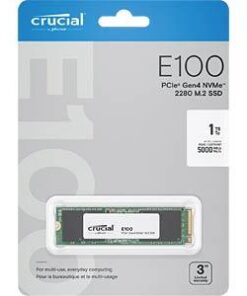 Crucial CT480E100SSD8 E100 SSD, 480 GB, M.2 NVME, PCIe Gen 4, 4700Mbs - Afbeelding 2