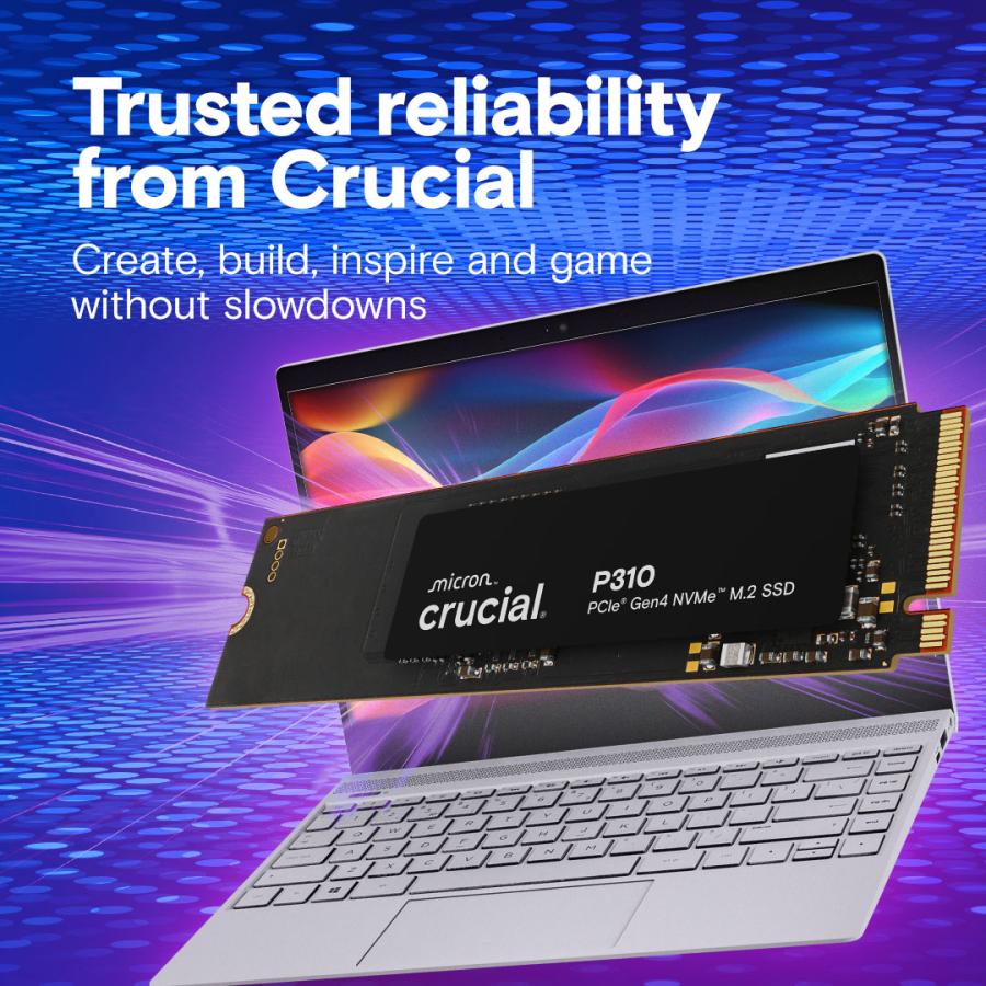 Crucial CT500P310SSD8 P310 SSD, 500 GB, M.2 NVMe, PCIe Gen4, 3D NAND, 6600/ 3500 MB/s - Afbeelding 5