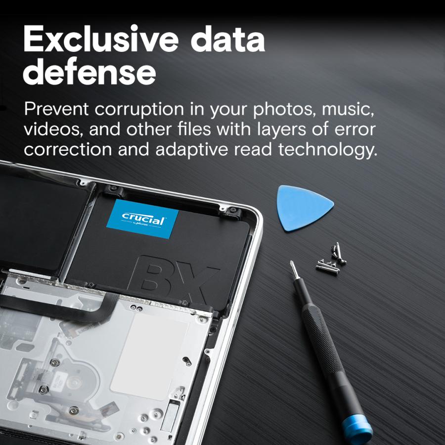 Crucial CT4000BX500SSD BX500 SSD, 4 TB, 2.5" SATA3, 540/ 500MB/s, Black - Afbeelding 4