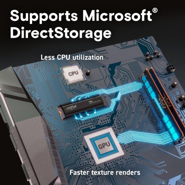 Crucial CT2000T500SSD8 T500 SSD, 2 TB, M.2, PCIe Gen4, NVMe, 3D NAND, 7400/ 7000 MB/s - Afbeelding 5