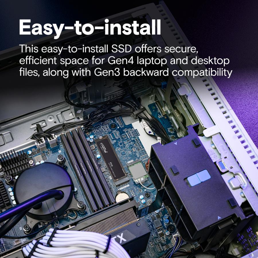 Crucial CT1000P310SSD8 P310 SSD, 1 TB, M.2 PCIe Gen4 NVMe, 3D NAND, 7100/ 6000 MB/s - Afbeelding 4