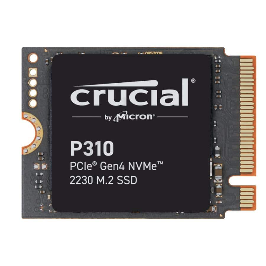Crucial CT1000P310SSD2 P310 SSD P310 SSD, 1 TB, M.2 2230, PCIe Gen4 NVMe, 3D NAND, 7100/ 6000 MB/s