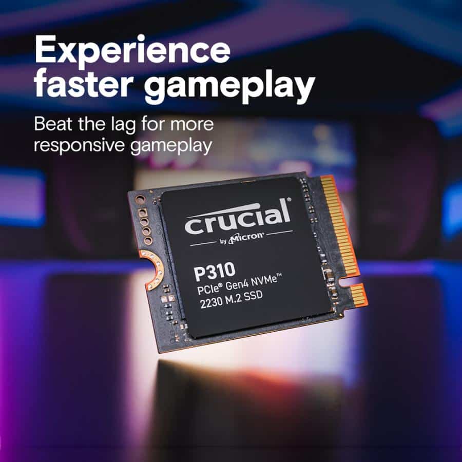 Crucial CT1000P310SSD2 P310 SSD P310 SSD, 1 TB, M.2 2230, PCIe Gen4 NVMe, 3D NAND, 7100/ 6000 MB/s - Afbeelding 4