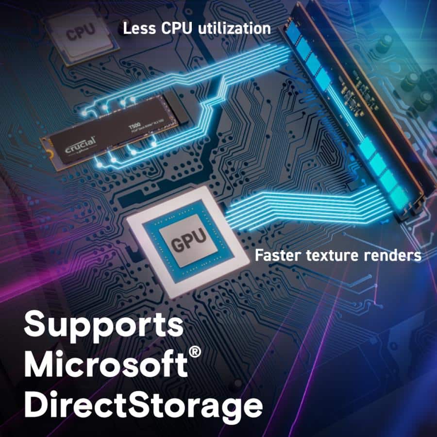 Crucial CT4000T500SSD3 T500 SSD, 4TB, PCIe Gen4, NVMe M.2, 7000/ 6900 MB/s,1350K/ 1050K IOPS - Afbeelding 5