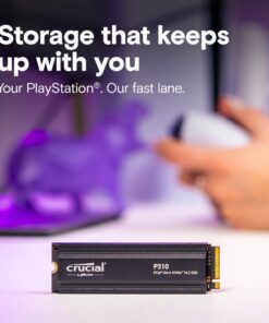 Crucial CT1000P310SSD5 P310 SSD, 1 TB, M.2 PCIe Gen4 NVMe, 3D NAND, 7100/ 6000 MB/s, Heatsink - Afbeelding 5