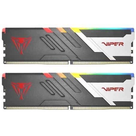 Patriot PVVR548G640C32K Viper Venom RGB UDIMM KIT, 48GB (2 x 24GB) DDR5, 6400 MHZ, CL32