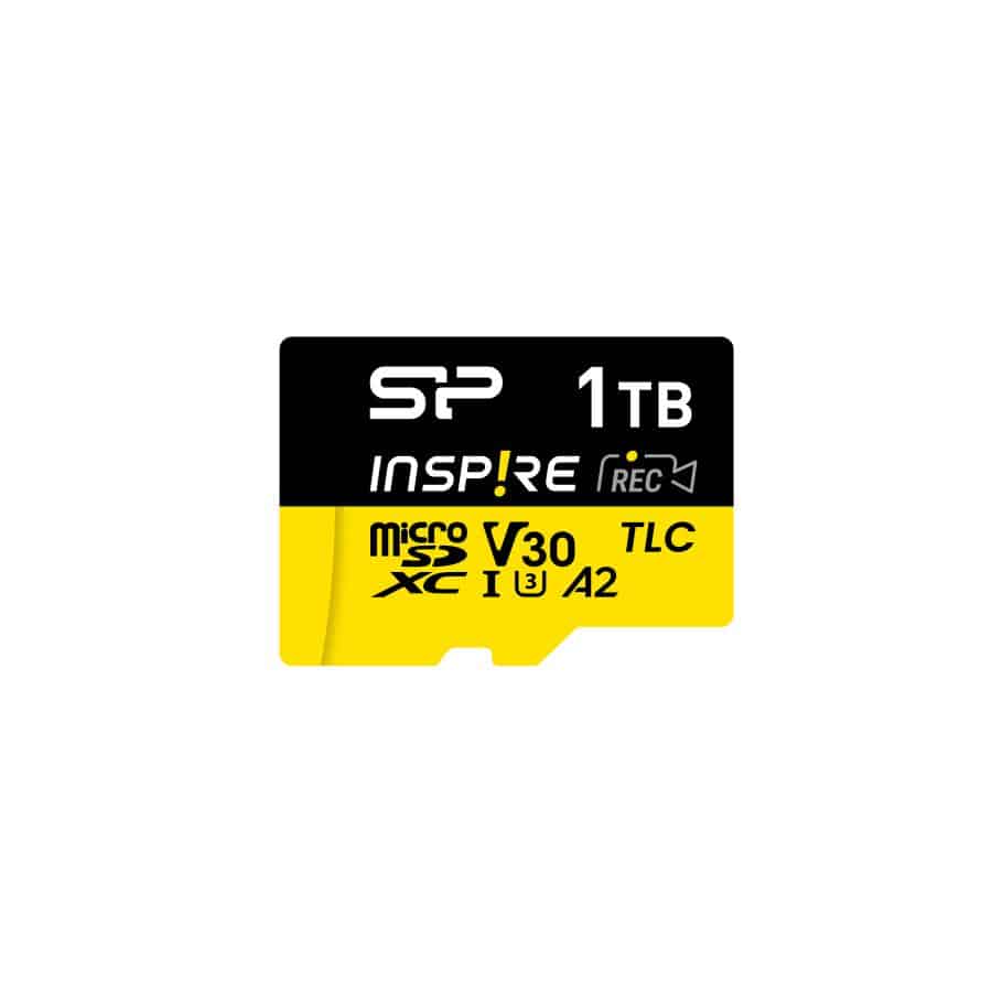 Silicon Power SP001TBSTXLA2V1NSP Inspire Micro SD Card, 1 TB, A2, V30, UHS-1 (U1) 3D TLC, 170 MB/s
