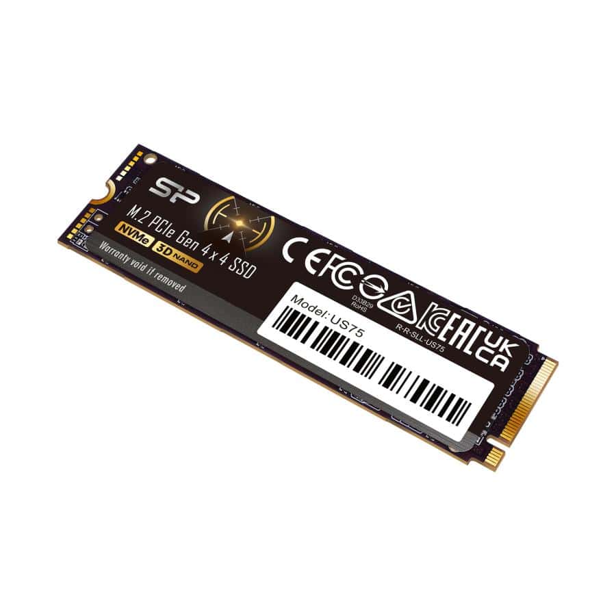 Silicon Power SP01KGBP44US75S5 US75 SSD, 1 TB, PCIe gen 4x4, HS, 3D NAND, HBM, 7000/ 6000 MB/s - Afbeelding 2