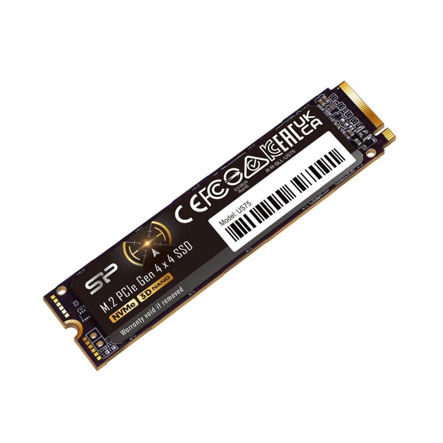 Silicon Power SP01KGBP44US75S5 US75 SSD, 1 TB, PCIe gen 4x4, HS, 3D NAND, HBM, 7000/ 6000 MB/s - Afbeelding 4