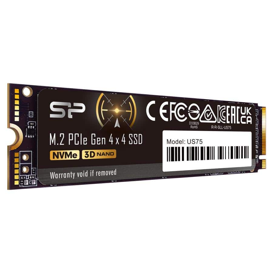 Silicon Power SP01KGBP44US75S5 US75 SSD, 1 TB, PCIe gen 4x4, HS, 3D NAND, HBM, 7000/ 6000 MB/s - Afbeelding 5