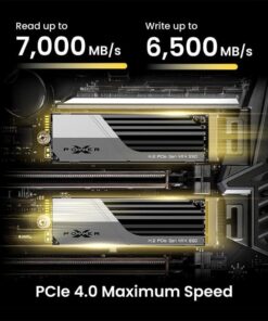 Silicon Power SP02KGBP44XS75S XS75 SSD, 2 TB, M.2, PCIe Gen 4x4, DRAM-Less, 3D NAND, 7000 MB/s - Afbeelding 2