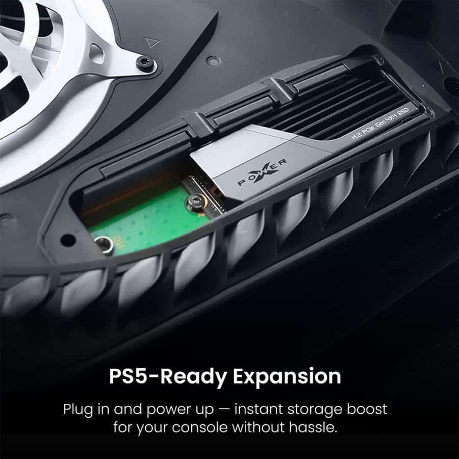 Silicon Power SP02KGBP44XS75S XS75 SSD, 2 TB, M.2, PCIe Gen 4x4, DRAM-Less, 3D NAND, 7000 MB/s - Afbeelding 3