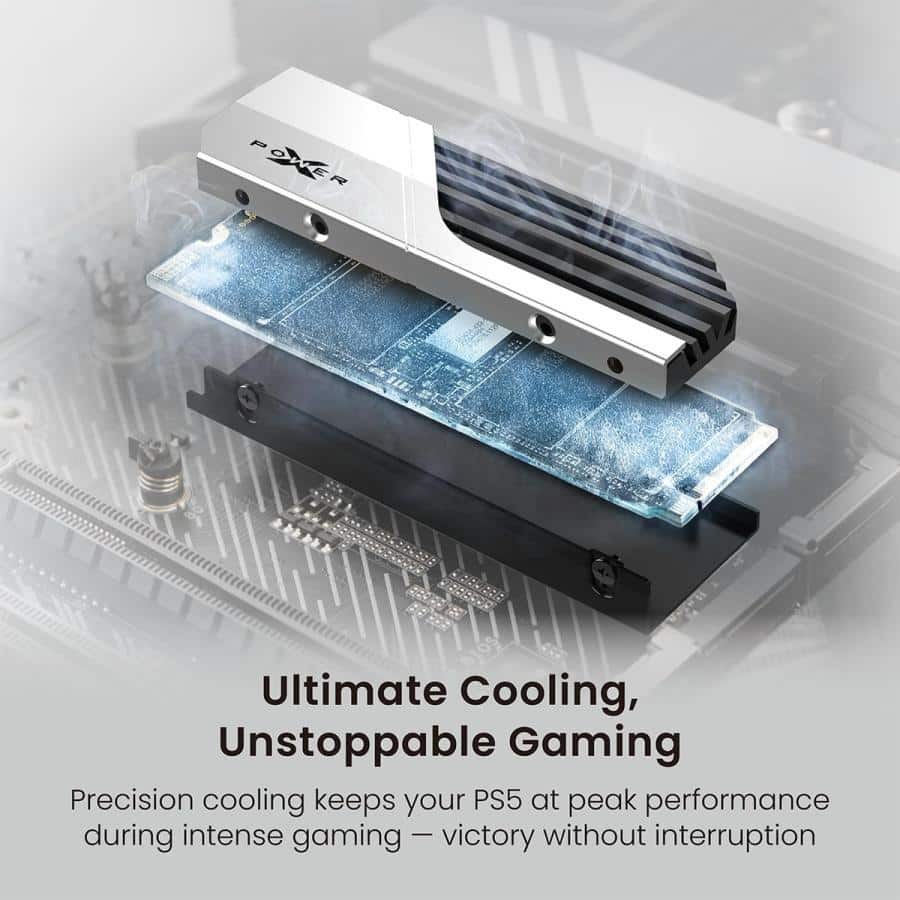 Silicon Power SP02KGBP44XS75S XS75 SSD, 2 TB, M.2, PCIe Gen 4x4, DRAM-Less, 3D NAND, 7000 MB/s - Afbeelding 4
