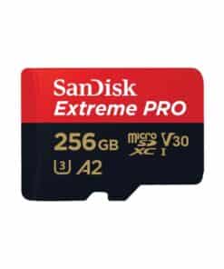 SanDisk SDSQXCD-256G-GN6MA Extreme PRO MicroSDXC w/ adapter, 256 GB, V30 A2 UHS-I U3, 200 MB/s