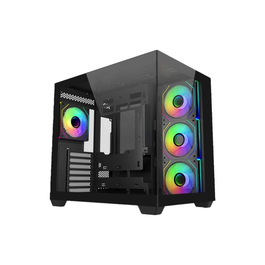 Cooler Master E681-KHNN-S00 Elite 681 Black, 270° Full-View Tempered Glass, Seamless Bevel, 4x ARGB Behuizing