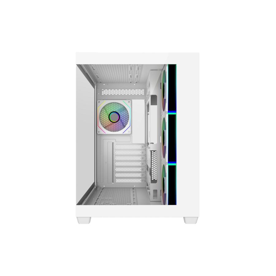 Cooler Master E681-WHNN-S00 Elite 681 White, 270° Full-View Tempered Glass, Seamless Bevel, 4x ARGB - Afbeelding 2
