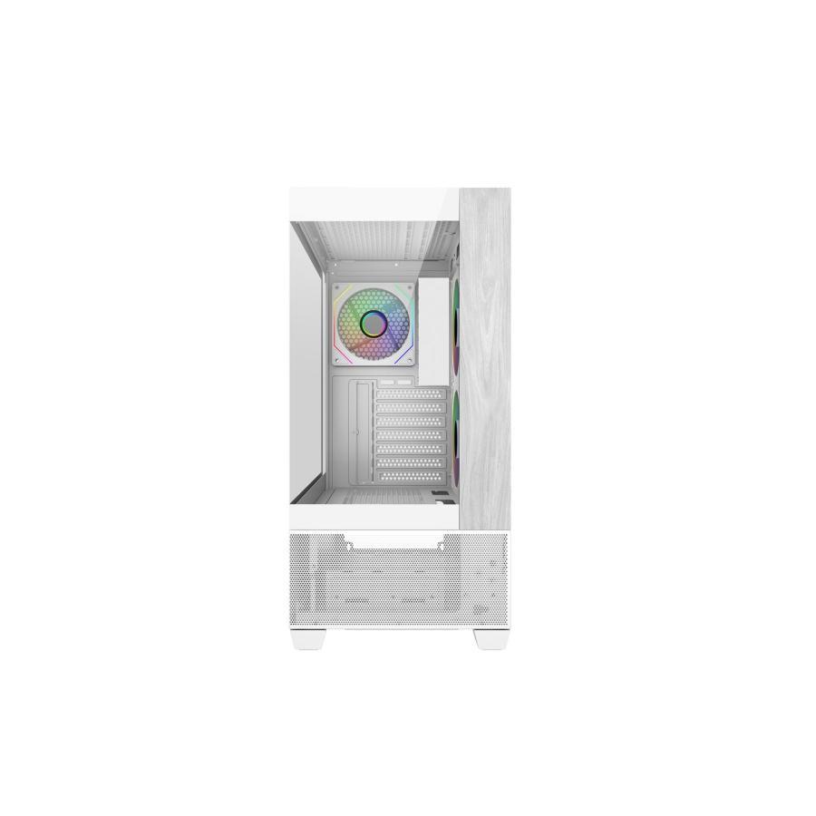 Cooler Master E690-WHNN-S00 Elite 690 WOOD White, 270° Full-View Tempered Glass, Seamless Bevel - Afbeelding 2