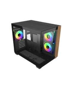 Cooler Master E481-KHNN-S00 Elite 481 WOOD Black, mATX, Front Panel, 70° Full-View Tempered Glass Behuizing - Afbeelding 3