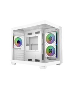 Cooler Master E481-WHNN-S00 Elite 481 WOOD White, mATX, Front Panel, 70° Full-View Tempered Glass