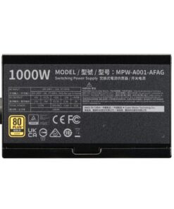 Cooler Master MPW-A001-AFAG-BEU Gold 80+ 1000W PSU, INTEL ATX 3.1, 135mm, FDB long-life bearing fan - Afbeelding 4