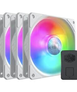 Cooler Master MFW-B2DW-173PA-R1 SickleFlow 120 ARGB White Edition 3 in 1 Pack, 1750 RPM, Sleeve