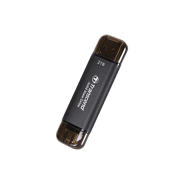 Transcend TS128GESD310C ESD310C External SSD Black, 128GB, USB 10Gbps, Type C/A, 1050/ 700 MB/s - Afbeelding 2