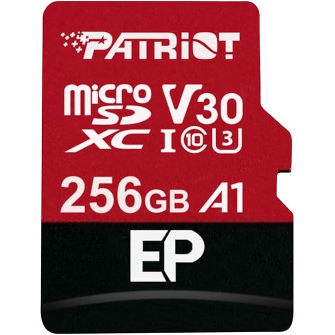 Patriot PEF256GEPEXMCX EP SERIES EXPRESS MICRO SDXC, 256GB, V30, A1, U3, 90 MB/s, W/O adapter