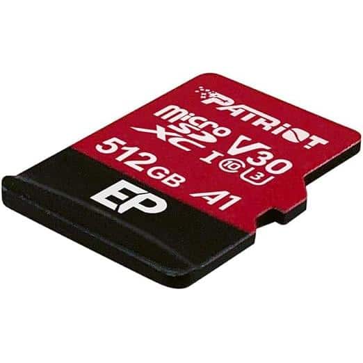 Patriot PEF512GEPEXMCX EP SERIES EXPRESS MICRO SDXC, 512GB, V30, A1, U3, 90 MB/s, W/O adapter - Afbeelding 2