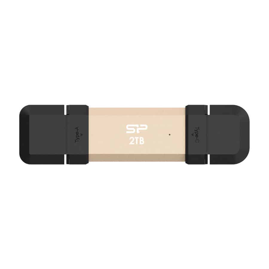 Silicon Power SP002TBUC3S72VPG DS72 Ultra fast pendrive, 2TB, USB 3.2 gen 2, Dual, Gold