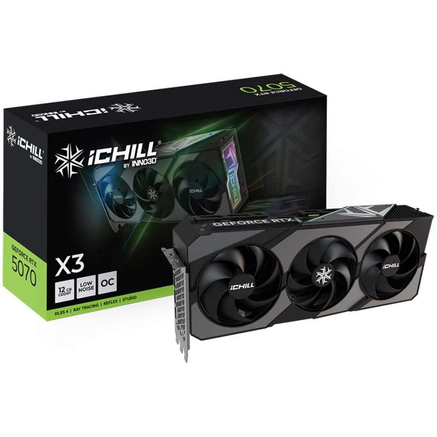 INNO3D C507T3-16D7X-176069R GEFORCE RTX 5070 Ti ICHILL X3, 16GB, GDDR7, 192-bit, PCie 5.0