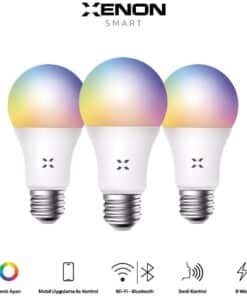 XENON Smart X7021 Smart LED RGB Bulb, 9 W, WI-Fi, Bluetooth, White - Afbeelding 4