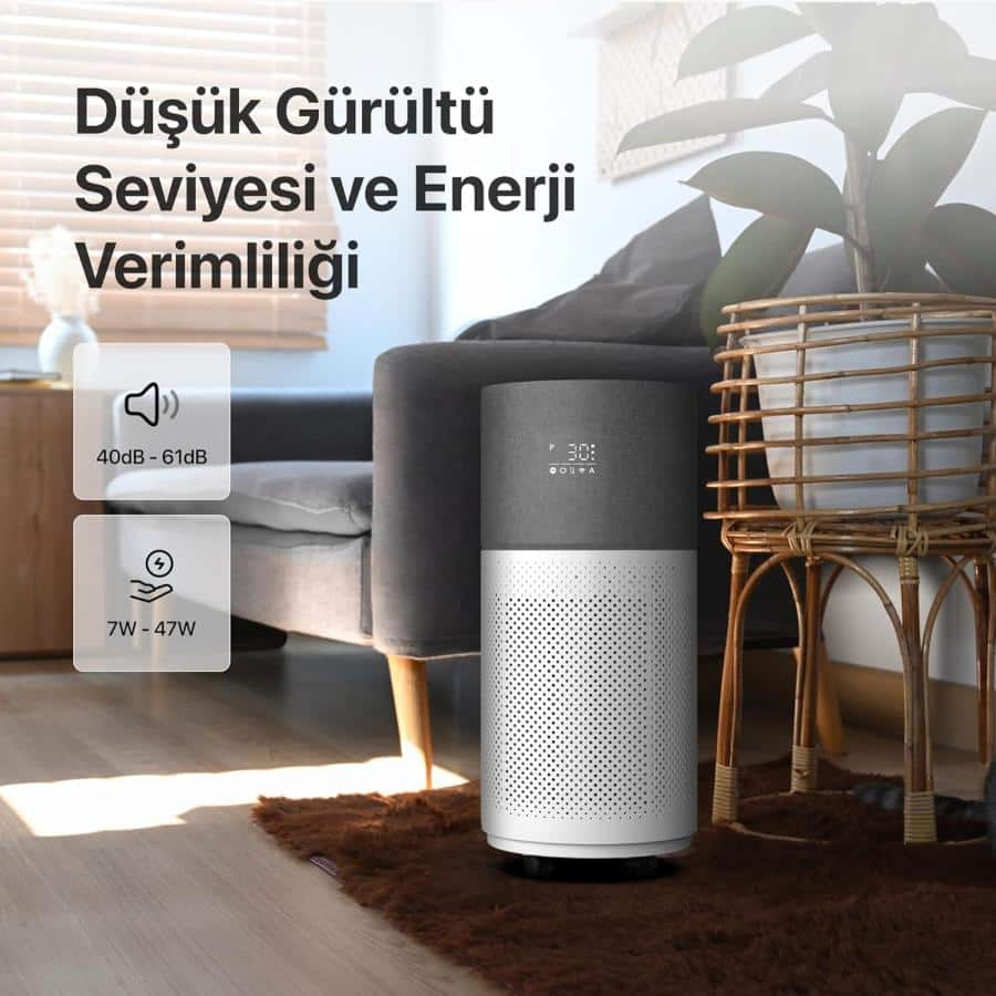 XENON Smart X7420_M0 Smart Air Purifier - Gray, Wi-FI, 70 m², CADR 550 m³/s - Afbeelding 3