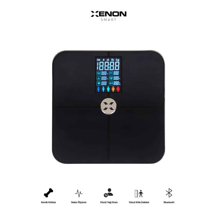XENON Smart X8702 Smart Bluetooth Body Scale with Body Fat, Water, Muscle Mass, BMI, Weight - Afbeelding 2