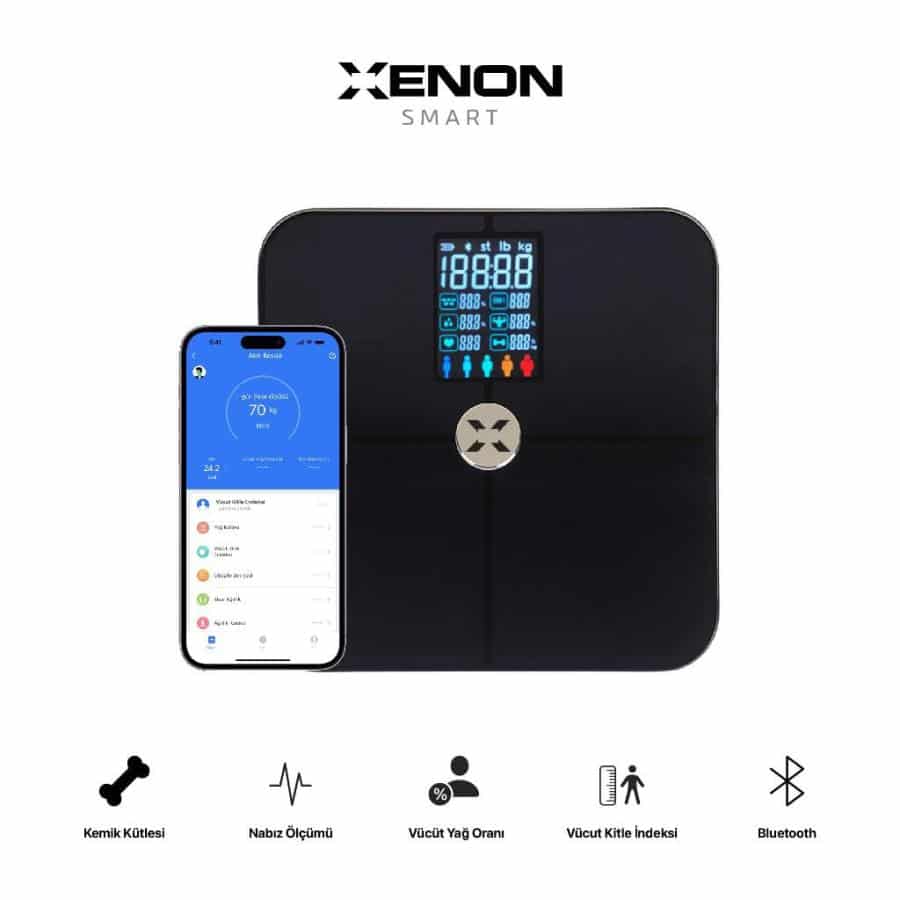 XENON Smart X8702 Smart Bluetooth Body Scale with Body Fat, Water, Muscle Mass, BMI, Weight - Afbeelding 3