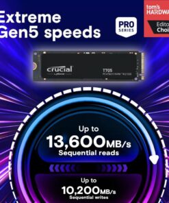 Crucial CT1000T705SSD3 T705 SSD, 1 TB, M.2, MVME, PCIe Gen5, 13600/ 10200 MB/s - Afbeelding 2