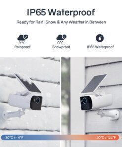Safemo SC1 SolarCam, 4K UHD Video, 8× Zoom,132° View, Night Vision, Wi-FI 2.4 Ghz, 1.5W solar, Whi - Afbeelding 4