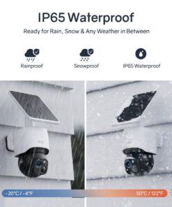 Safemo ST1 SolarCam 4K UHD Video, 8x Zoom,132° View, Night Vision, Wi-FI 2.4 Ghz, 3W solar, White - Afbeelding 4
