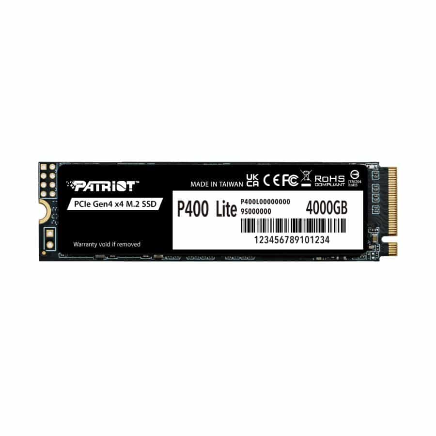 Patriot P400LP4KGM28H P400 Lite, 4TB, PCIe Gen4 x4, 3500/ 2700 MB/s (max)