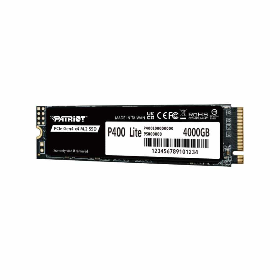 Patriot P400LP4KGM28H P400 Lite, 4TB, PCIe Gen4 x4, 3500/ 2700 MB/s (max) - Afbeelding 3