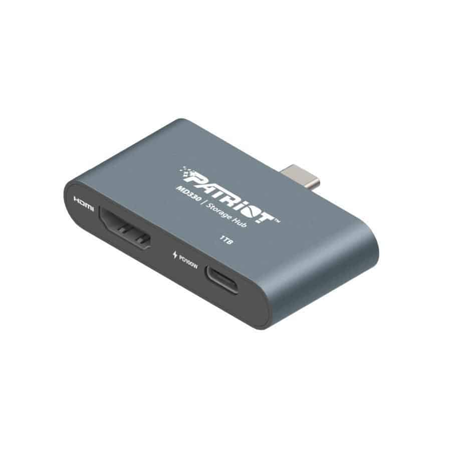 Patriot PMD512GH013 MD330 Mobile Storage Hub, 512GB, USB Type-C 3.2 Gen 1, HDMI 4K@60Hz, USB PD 100W