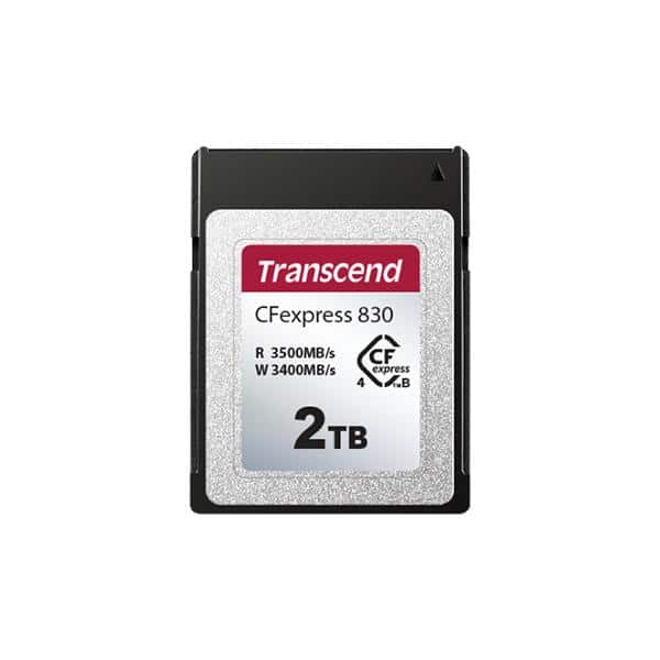 Transcend TS1TCFE830 CF Express Card, 1TB, NVMe PCIe Gen4 x2, TLC, 3,500/3,300 MB/s, Black