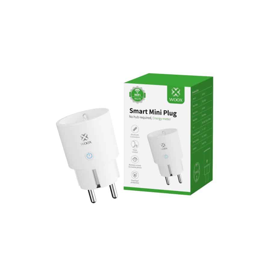 WOOX R6179 Smart mini plug with energy monitor, 3680W, 16A, WiFi & Bluetooth 4.2, White
