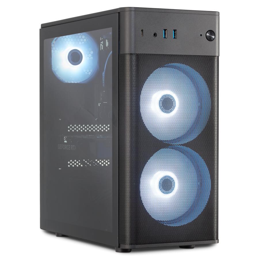 ERAZER RECON P45 MD340057 AMD Ryzen™ 5 5500 32 GB DDR4-SDRAM 1 TB SSD NVIDIA GeForce RTX 5060 Windows 11 Home Desktop PC Zwart - Afbeelding 4