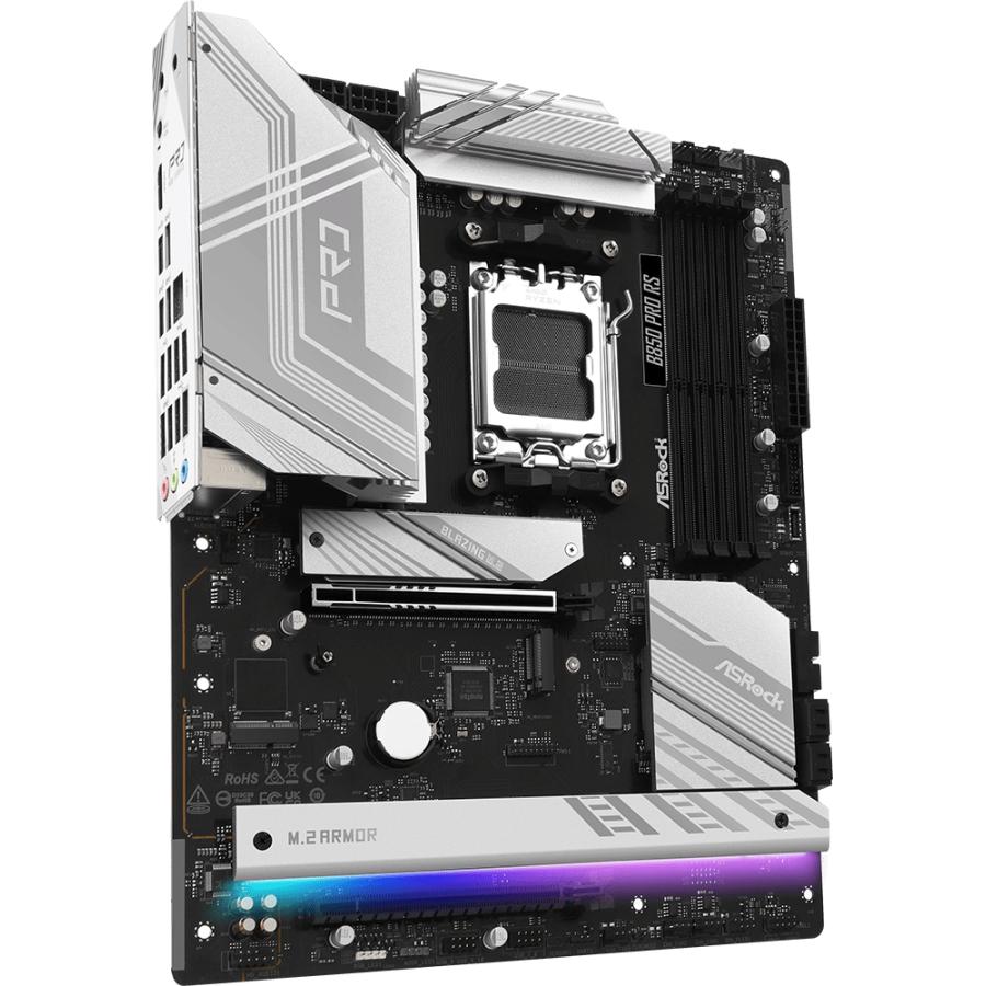 Asrock 90-MXBQK0-A0UAYZ B850 Pro RS, ATX, AMD AM5, B850, DDR5, 4x DIMM DDR5, PCIe 5.0 - Afbeelding 3