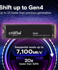 Crucial CT500P310SSD8-T P310 SSD Pack of 36 pcs, 500 GB, PCIe 4.0 x4 NVMe, 6600/ 3500 MB/s - Afbeelding 2