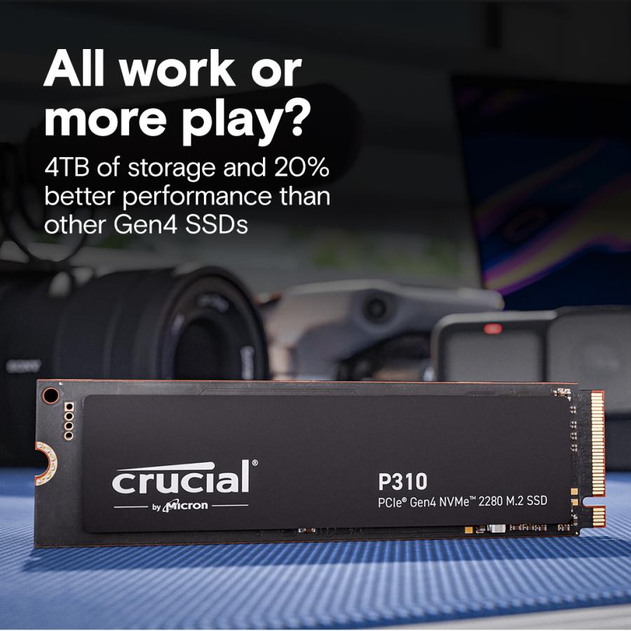 Crucial CT500P310SSD8-T P310 SSD Pack of 36 pcs, 500 GB, PCIe 4.0 x4 NVMe, 6600/ 3500 MB/s - Afbeelding 3