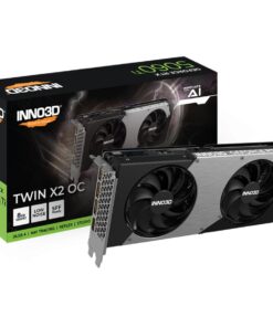 INNO3D N506T2-08D7X-193075N GeForce RTX 5060Ti Twin X2OC, 8GB GDDR7, 128-bit, 2602 Mhz, 448 GB/s